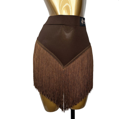 拉丁舞蹈服半身裙流苏短裙练功服