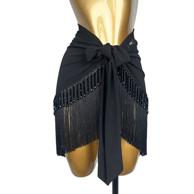 拉丁舞流苏臀巾女成人一片半身裙