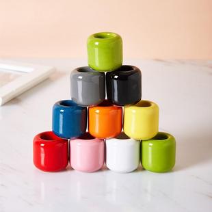 亚马逊陶瓷铃铛蜡烛台圆形祈祷圣诞蜡烛杯mini蜡烛杯礼品烛台摆件