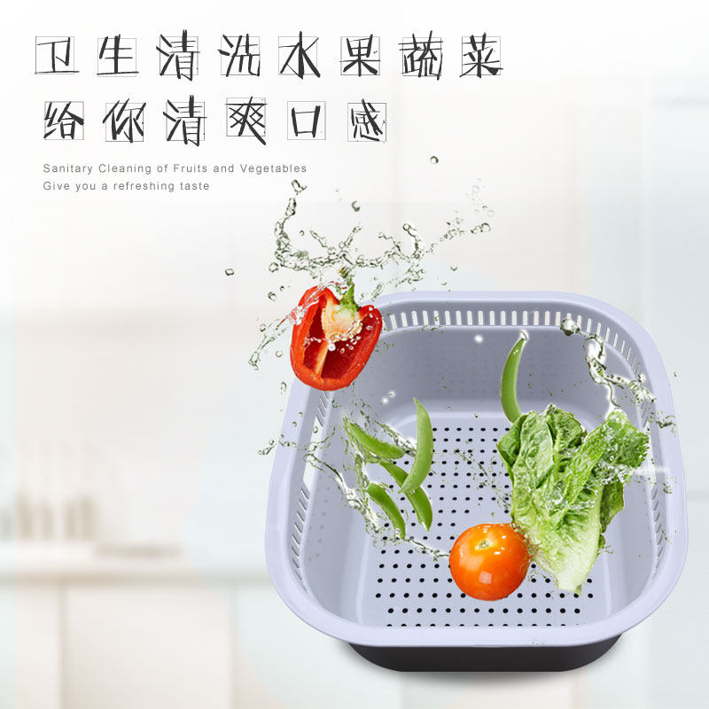 沃克斯滴水滤水篮洗碗架厨房沥水槽篮PP沥篮塑料菜篮ABS沥水篮F2B