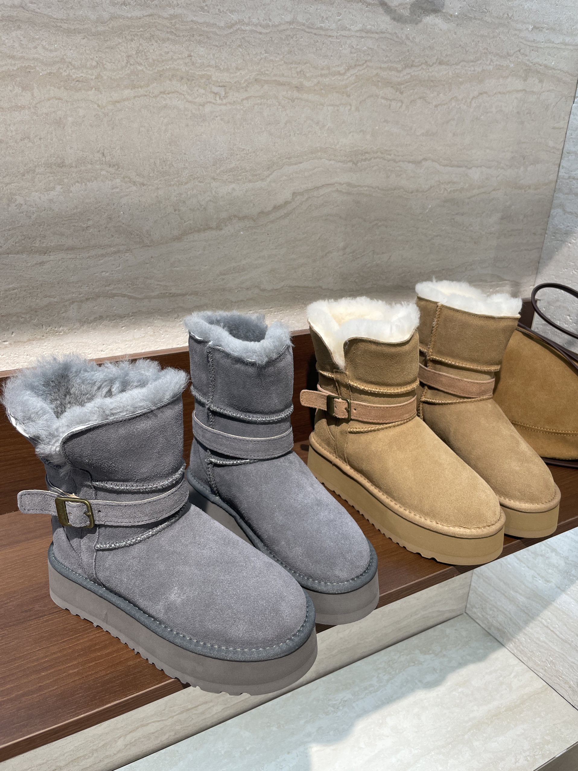 2025冬季加厚保暖东北翻毛棉鞋子厚底骑士靴雪地靴8607.B22-2