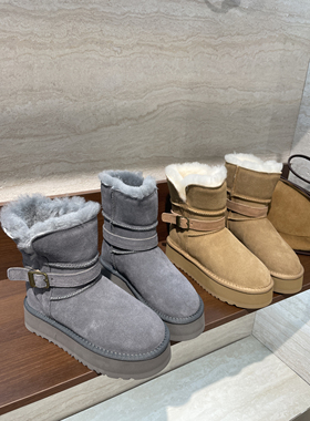 2025冬季加厚保暖东北翻毛棉鞋子厚底骑士靴雪地靴8607.B22-2