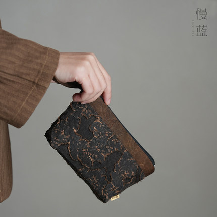 慢蓝|手提包文玩手串收纳包复古零钱包中国风补妆包首饰化妆包女
