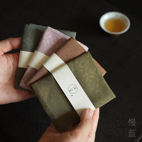 慢蓝吸水棉布加厚禅意茶道零配