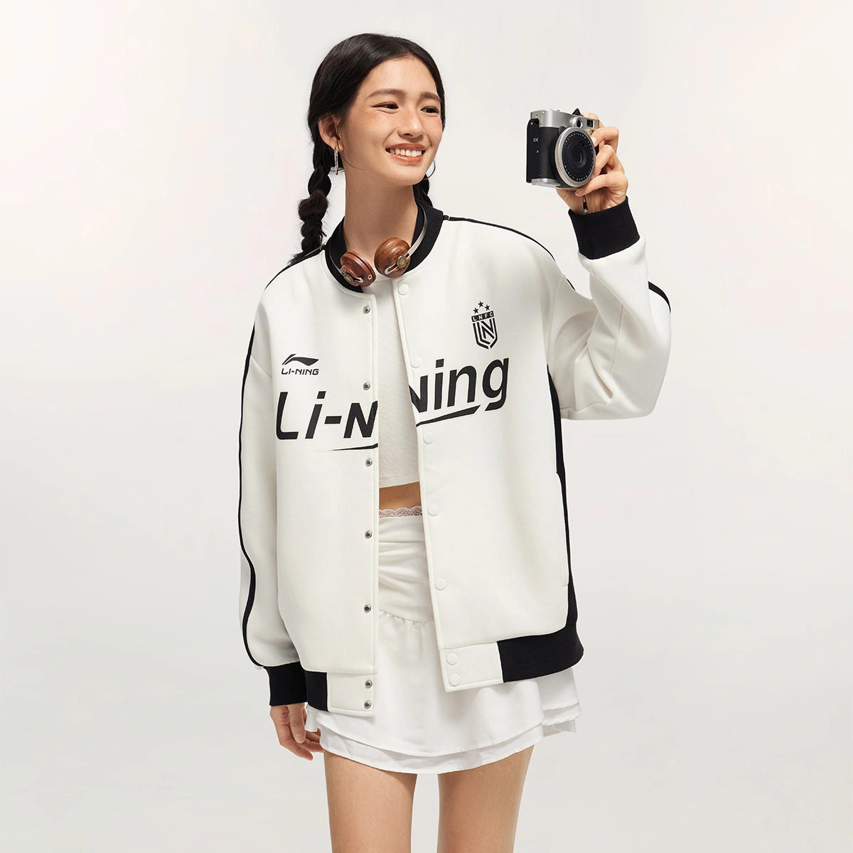 李宁棒球服秋季新款情侣夹克外套针织开衫卫衣长袖运动服AWDV371