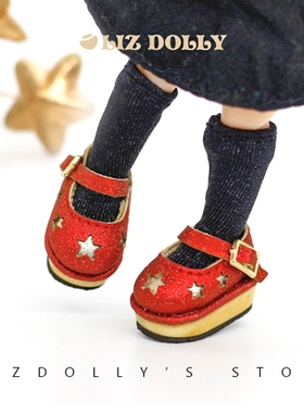ob11BlytheMolly【童话星星鞋】素体中布bjd娃娃鞋mico圆糕美结猪