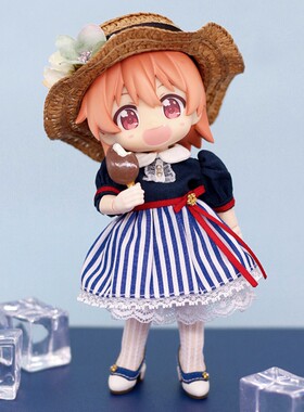 ob11P9娃衣现货molly纯色拼色连衣裙套装衬裙12分bjdGSC素体粘土