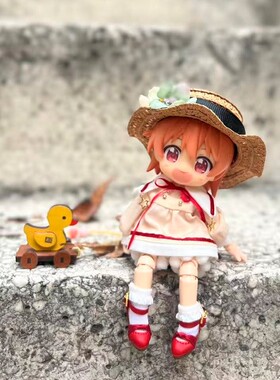ob11素体水手服P9妖精玩偶套装学院风制服星可爱娃娃衣服12分bjd