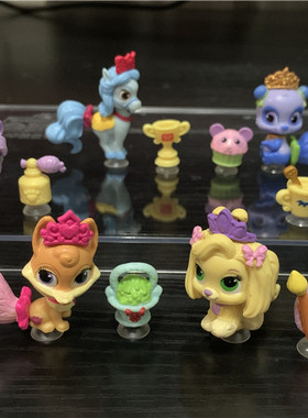 散货新款 宫廷宠物plce pet 手办公仔模型迷你猫狗玩具 带配件