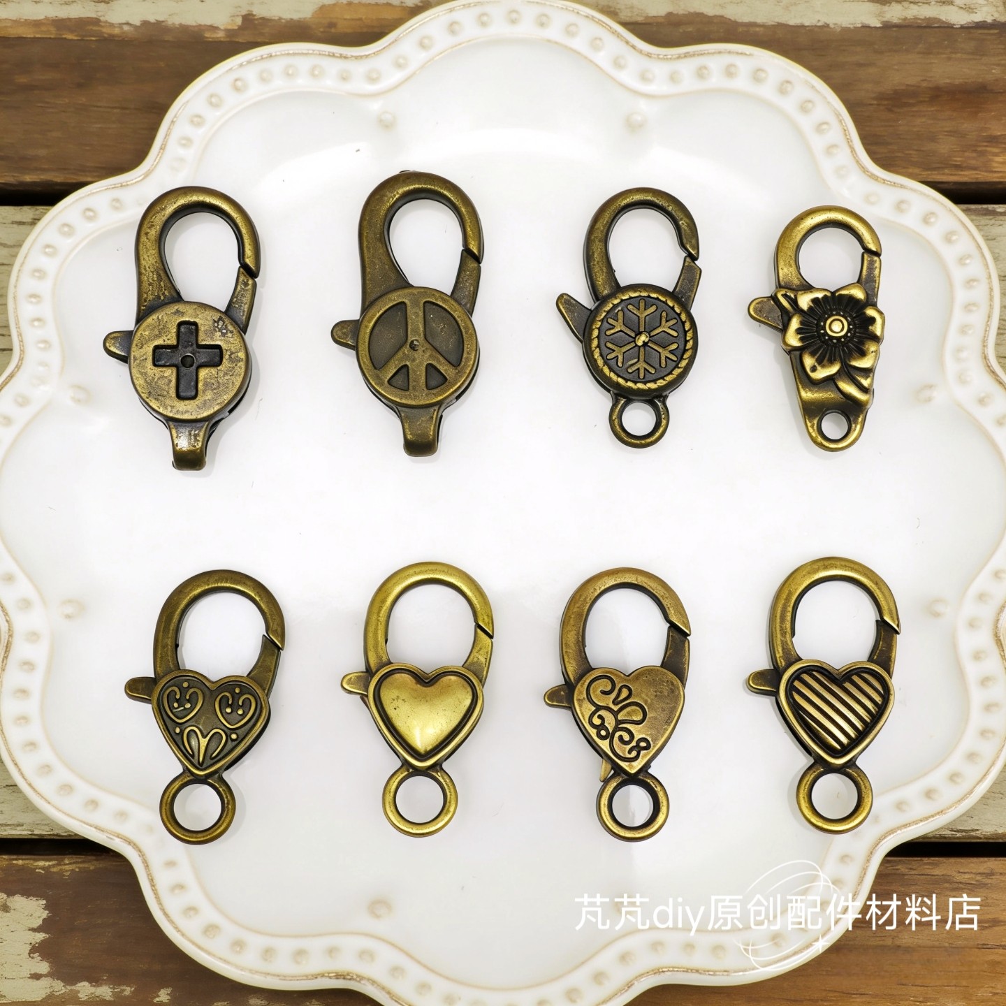 diy合金独特风古董龙虾扣图片