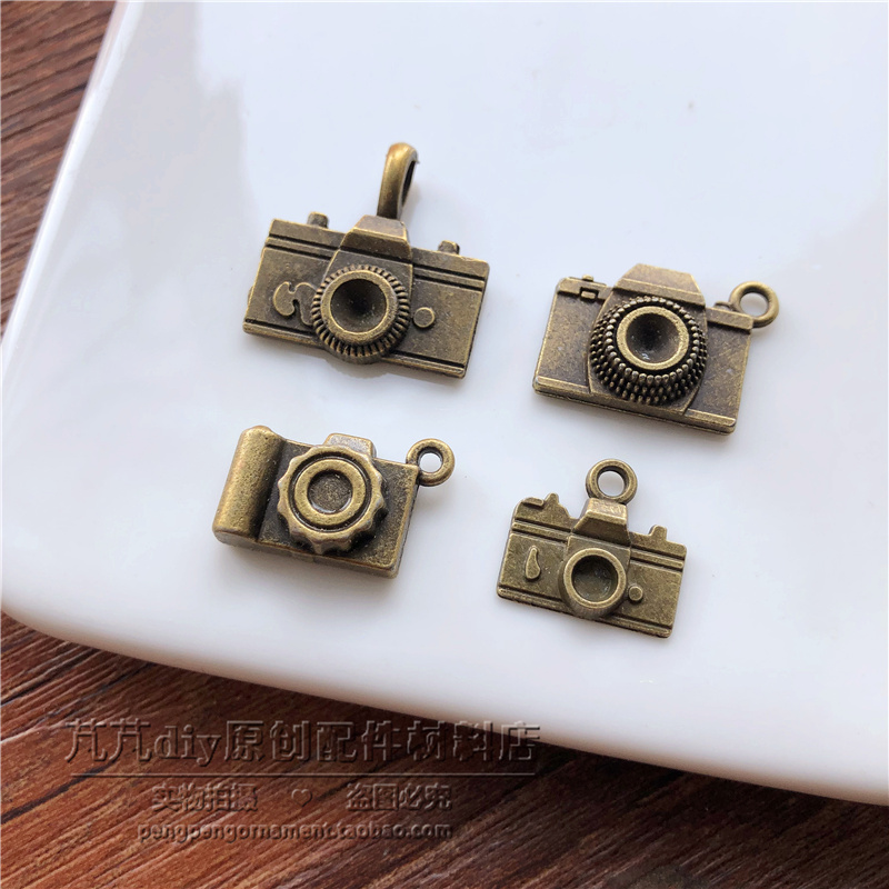 diy串珠复古照相机小挂坠