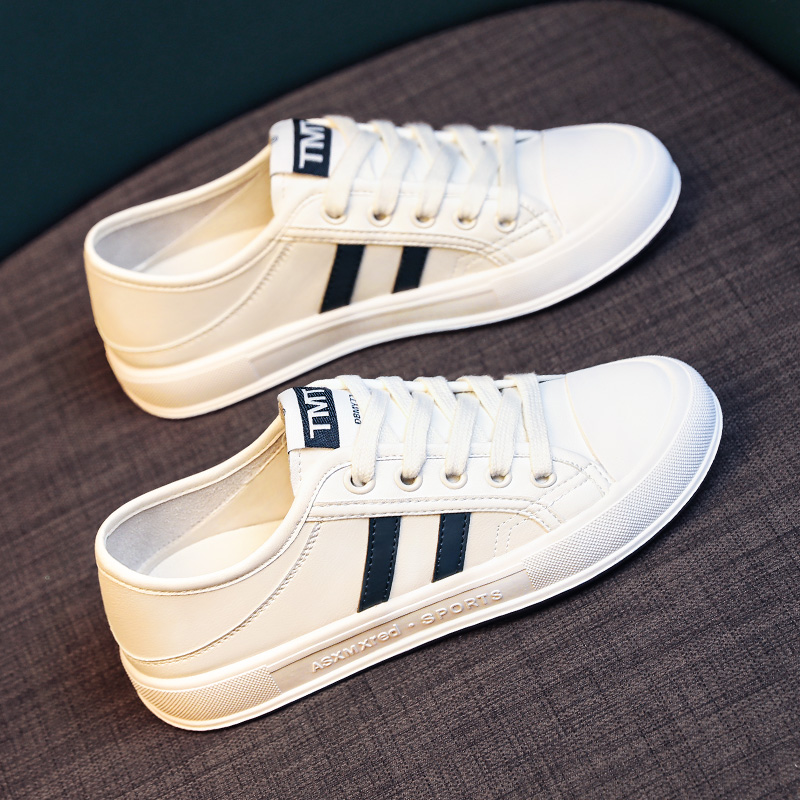 香港真皮小白鞋女2025新款冬季平底板鞋百搭休闲女士单鞋爆款女鞋