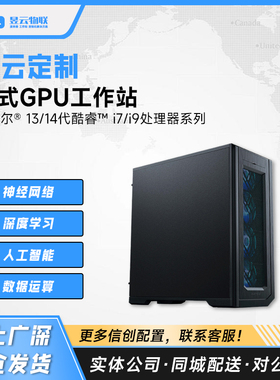 昱云定制 I7 I9 13900K/14700K/14900K 塔式水冷GPU电脑整机