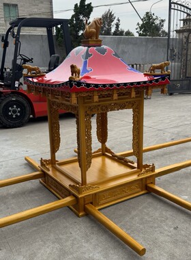 虎爷轿订制开路神轿金虎将军坐轿