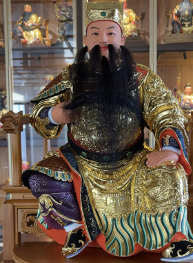 朱府王爷脱身神像一尺三樟木雕刻