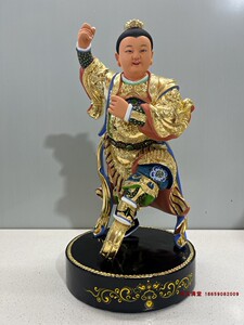 樟木神像佛像玄关摆件金身