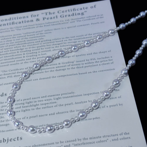 淡水AKOYA珍珠大小珠间隔锁骨链