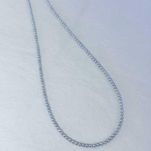 淡水真多麻天然银灰珍珠项链颈链