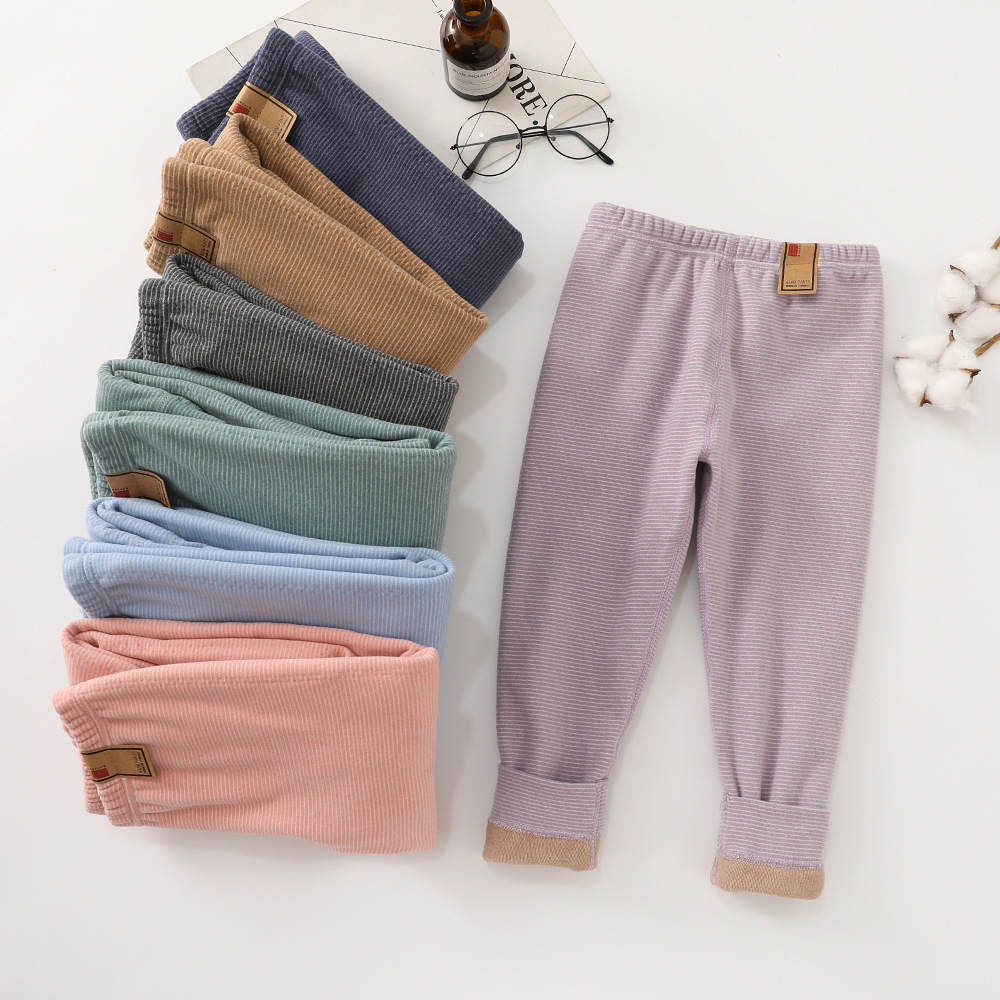 奇巧熊无骨德绒保暖裤