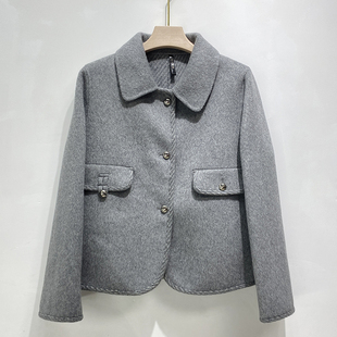 短款双面羊绒大衣女小个子洋气百搭高级感2025秋冬新款羊毛呢外套