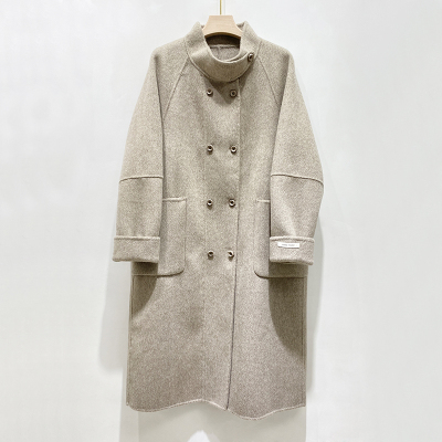 羊毛外套中长款韩版立领羊绒大衣