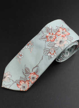 棉领带7CM宽男女士手打正装休闲影楼宴会青年花朵领呔