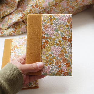 a6a5布面手账本盖章本旅游携带小本布艺笔记本记事本布面本子线装