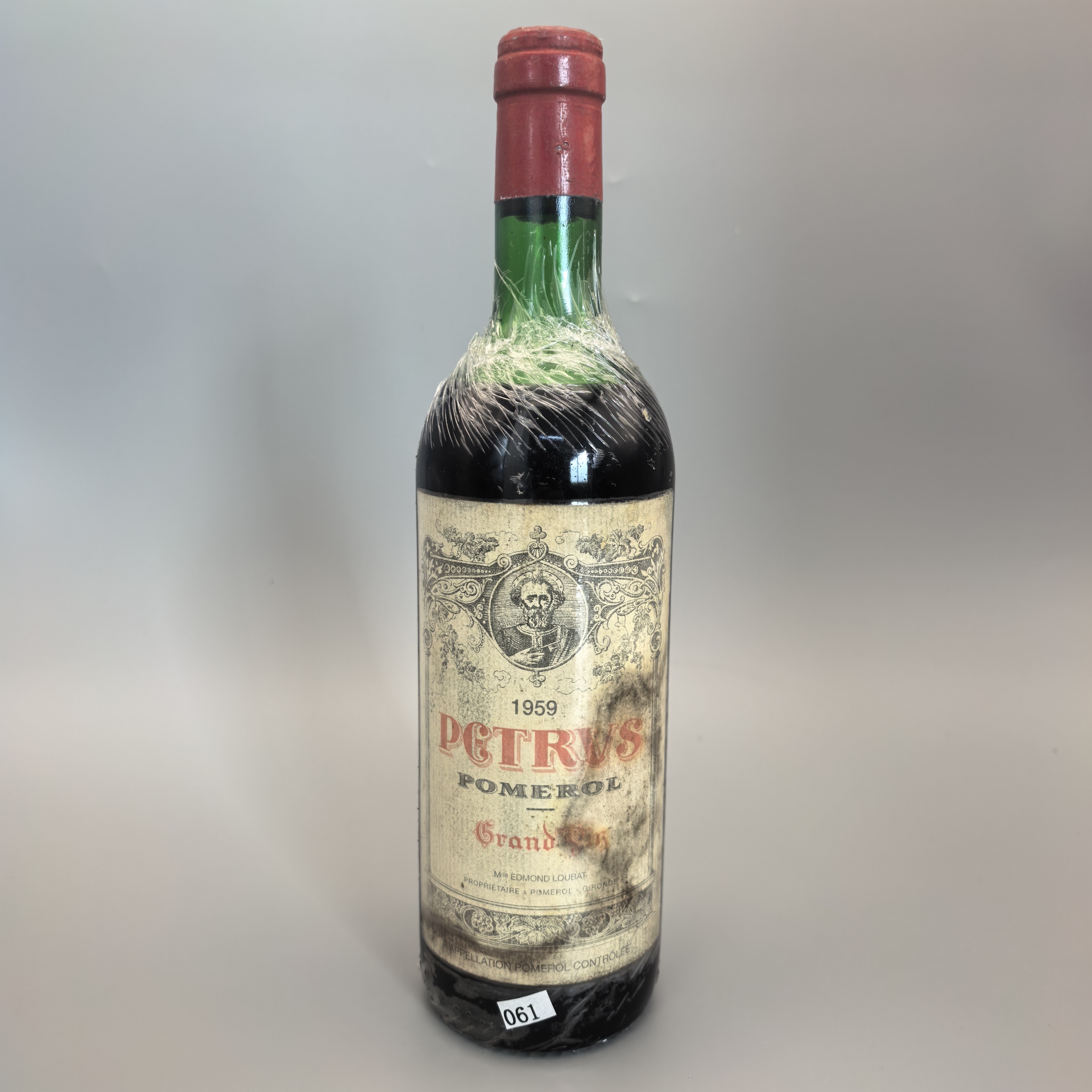 法国波美侯Petrus 帕图斯酒庄园1959年（标有染）