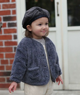 小众贵牌quoti use fith珊瑚绒羊绒毛秋冬外套男女童保暖棉服