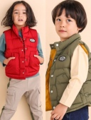 出口外贸原单外贸BEBE男童羽绒马甲背心秋冬新款