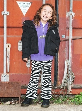 出口外贸日本高端代G潮牌xgirl全棉毛圈风帽衫卫衣字母印花拉链