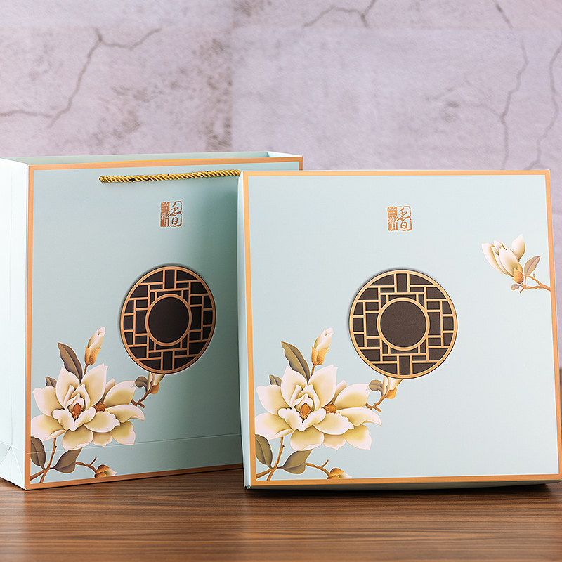 中秋月饼盒包装盒4粒6粒装个外礼盒高档定制100g空盒子125礼品盒