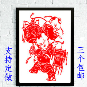 创意14寸16寸A3寸18寸20寸24寸实木大相框黑色画框证书海报框专用