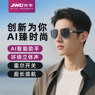 JWD京华AI智能眼镜G007新款实时转译录音转文本会议总结蓝牙太阳