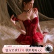 今夕何夕性感内衣女款 新年红色小胸聚拢显大qqny蕾丝睡衣制服套装