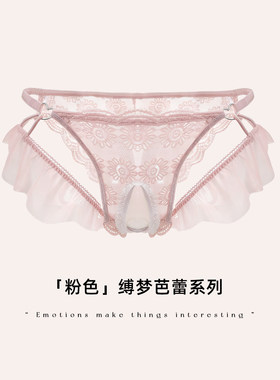 「今夕何夕」*缚梦芭蕾系列 ｜性感纯欲风蕾丝内裤网纱透视三角裤