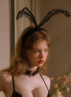 今夕何夕头箍兔耳朵配件颈环舞会派对性感成人趣味穿搭cosplay