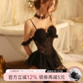 今夕何夕性感睡衣女小胸聚拢蕾丝纯欲风高级感qqny吊带连体塑身衣