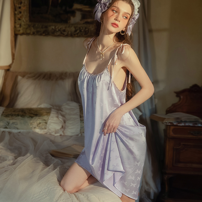 今夕何夕夏季性感睡衣女吊带露背2025新款御姐睡裙纯欲轻奢高级感
