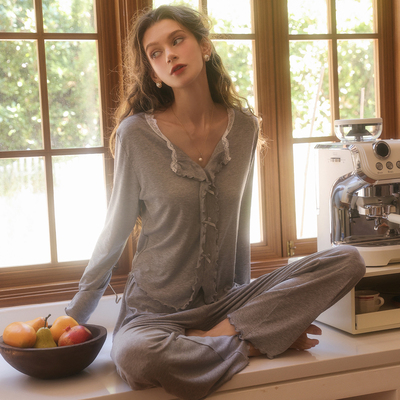 今夕何夕性感睡衣女莫代尔可外穿