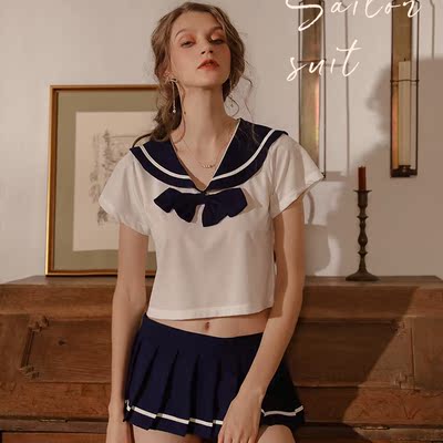 今夕何夕学院风jk纯情少女约会战袍学生装制服诱惑性感睡衣qqny