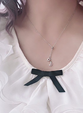 通体925银项链y字显瘦女不变色