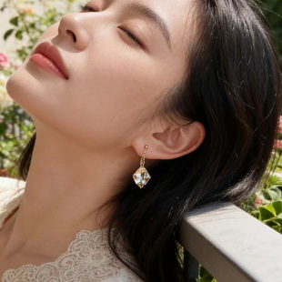 通体美产14K包金注金耳环无耳洞女蚊香盘耳夹 原创闪璀璨S家水晶