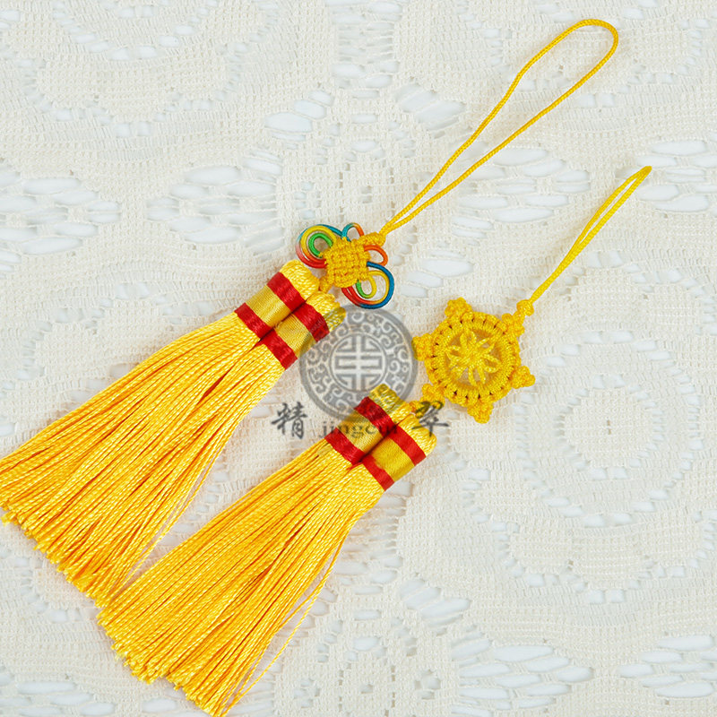 新款流苏长穗子 饰品印章法轮结吊穗 DIY饰品 厂家