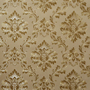 欧式 大马士革PVC深压纹墙纸防水可擦加厚立体浮雕客厅背景墙壁纸