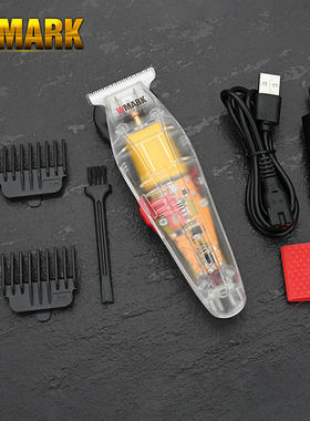 WMARK透明理发器推子 油头电推剪 理发剪热卖充电 发廊新款NG