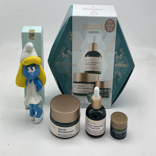 美国 biossance角鲨烷欧米伽面霜50ml蓝铜胜肽精华30ml眼霜  套装