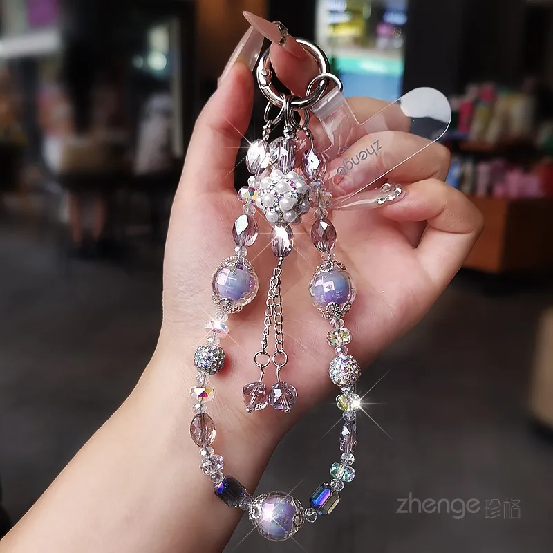 手机链女手腕挂件饰品手工串珠短款手提链带子小清新高级精致时尚