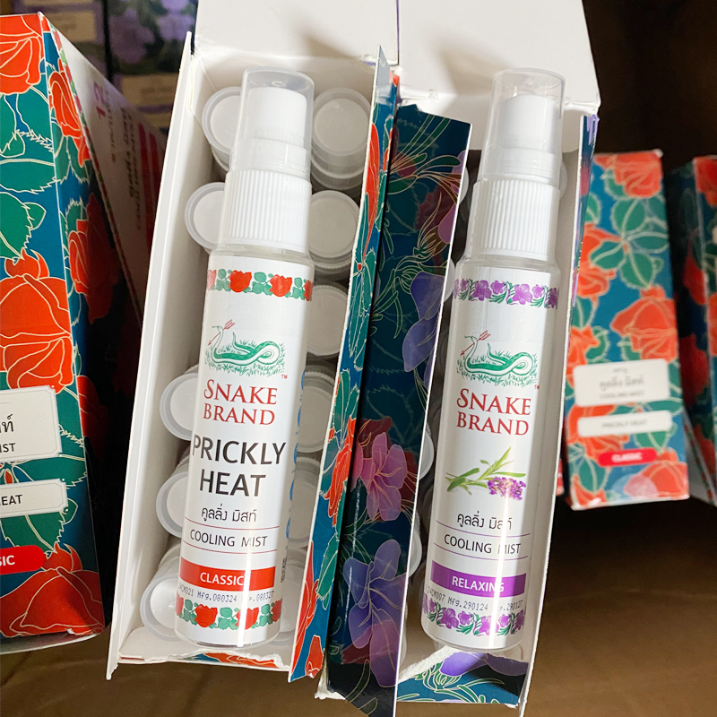 泰国SNAKE BRAND蛇牌清凉喷雾爽身水降温冰感玫瑰薰衣草味痱子水