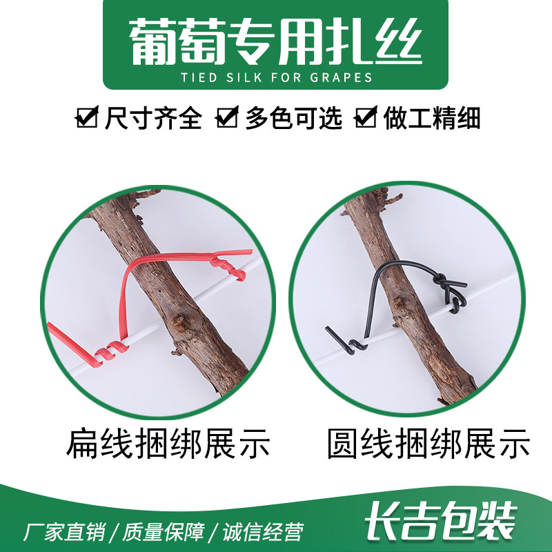 葡萄扎丝0.7圆扁 扎线绑枝条猕猴桃12厘米捆绑扎带一万条新款白色